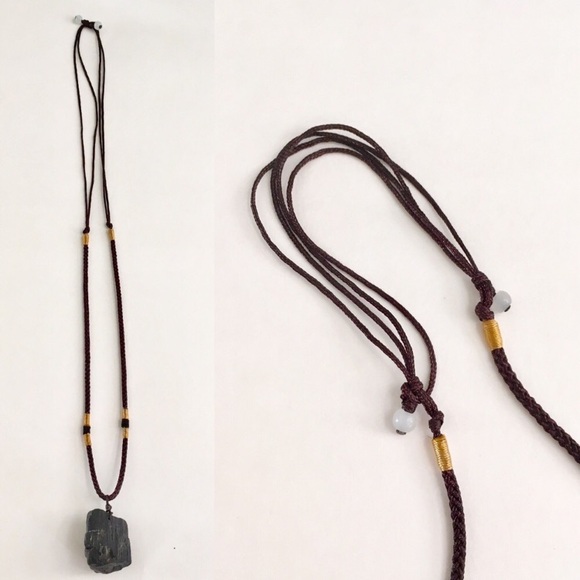 Raw Black Tourmaline Necklace - Picture 3 of 3